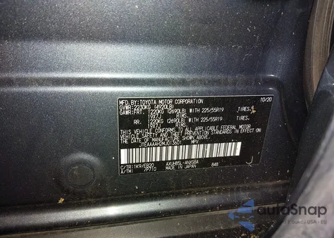 2021 Toyota Venza Xle from USA, damaged, VIN JTEAAAAH2MJ013601